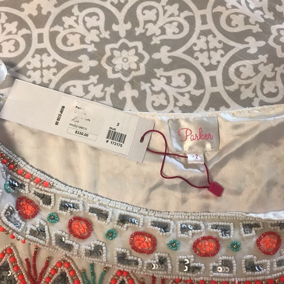 ⭐️HP⭐️NWT PARKER BEADED MINI SKIRT😲 - Picture 6 of 8